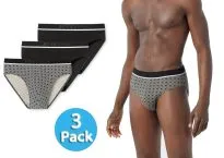 3-pack Men's SCHIESSER Rio Briefs 95/5 - 2x black 1x brown patterned