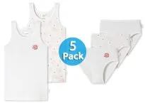 SCHIESSER Underwear Set 5-Pack Girls Briefs and Shirts - white