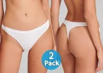 2-Pack Women's Thong SCHIESSER 95/5 - white