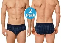 2-Pack Men's Sports Brief Fine Rib Schiesser Original Classics - dark blue