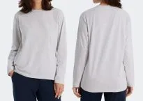 Ladies Longsleeve Shirt SCHIESSER Mix & Relax - mottled gray