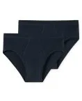 2er Pack Herren Sportslip SCHIESSER Cotton Essential Feinripp - navy blau – Ansicht 3