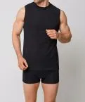 2-Pack Men's Vest Tops SCHIESSER American - black – view 2