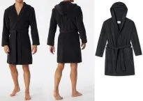 Men's Bathrobe SCHIESSER Essentials - anthracite