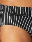 SCHIESSER Men's Aqua Swim Briefs with Zip Pocket - Black/White – view 5