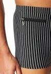 SCHIESSER Men's Aqua Swim Trunks with Leg and Zip Pocket - Blue-White – view 4