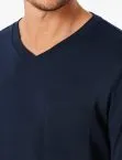 SCHIESSER Men's Long Pyjama Set Fine Interlock - Midnight blue – view 4