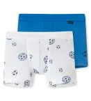 SCHIESSER Boys' Shorts Fine Rib 2-Pack Football - Multicolour