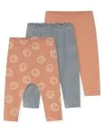 SCHIESSER Baby Long Harem Trousers 3-Pack Fine Rib - Multicolour
