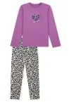 SCHIESSER Girls' Long Pyjama Set Nightwear Animal Print - Red – view 2