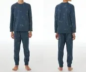 Dark blue boys’ pyjamas with skateboard print from the SCHIESSER Nightwear line
