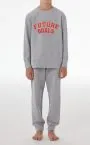 SCHIESSER Boys’ Long Pyjamas Sweatware - Grey Marl – view 2