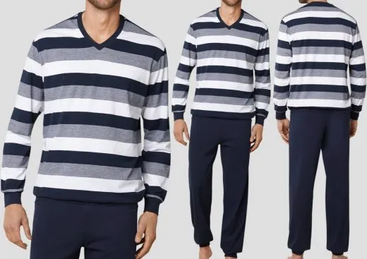 SCHIESSER Men Pyjama Long Dark Saphire SCHIESSER Men Pyjama Long Dark Saphire