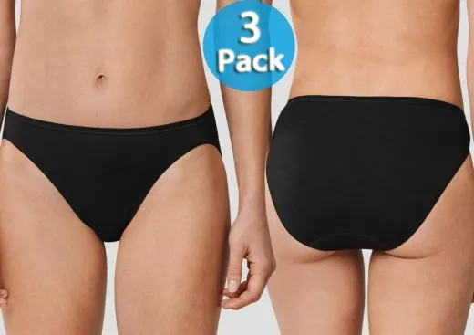 Rio-Slip Schiesser Essential triple pack - black Rio-Slip Schiesser Essential triple pack - black