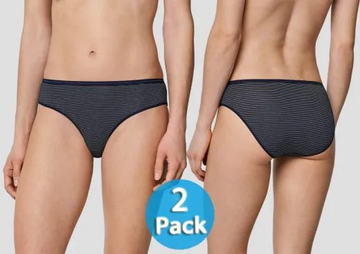 2-Pack Women Tai Slip Schiesser Modal Essentials - nightblue 2-Pack Women Tai Slip Schiesser Modal Essentials - nightblue