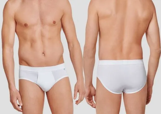 SCHIESSER Men Sports Brief Long Life Cotton - white