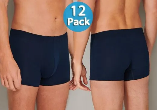 12-PACK MEN'S BOXER BRIEFS SCHIESSER 95/5 - dark blue