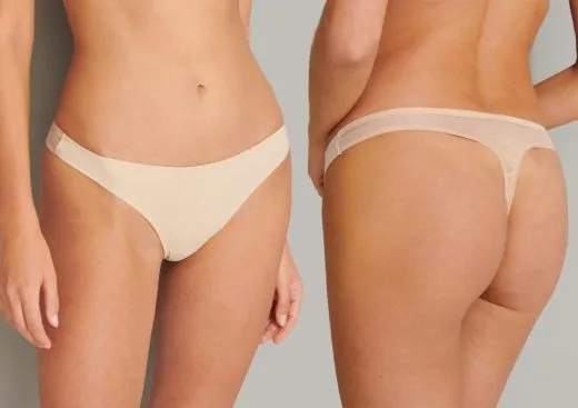 Women's Thong Schiesser Invisible Lace - sand Women's Thong Schiesser Invisible Lace - sand
