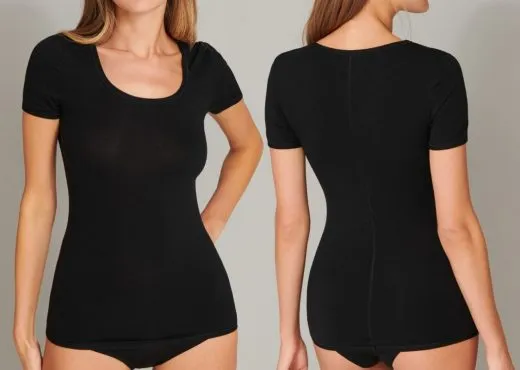 Women Shirt 1/2 SCHIESSER Personal Fit - black Women Shirt 1/2 SCHIESSER Personal Fit - black