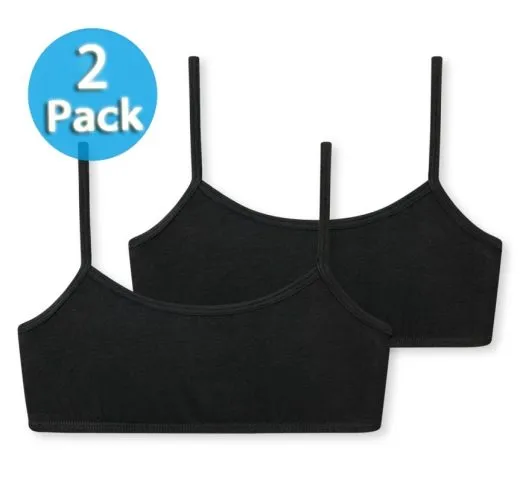 2-Pack Girls Bustiers SCHIESSER 95/5 - black