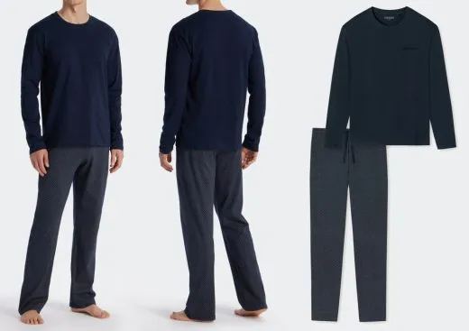 SCHIESSER Pyjama No. 4 Ebony - blue SCHIESSER Pyjama No. 4 Ebony - blue