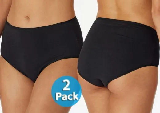 2-Pack Women's Midi Brief SCHIESSER 95/5 - black 2-Pack Women's Midi Brief SCHIESSER 95/5 - black