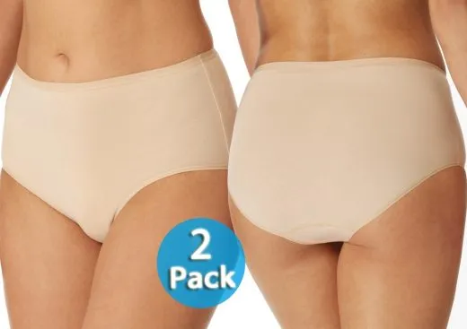 2-Pack Women's Midi Brief SCHIESSER 95/5 - sand 2-Pack Women's Midi Brief SCHIESSER 95/5 - sand
