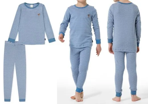 Boys long pajamas SCHIESSER Natural Love - blue Boys long pajamas SCHIESSER Natural Love - blue