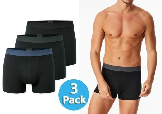 3-Pack of Men's Boxer Briefs SCHIESSER 95/5 - black 3-Pack of Men's Boxer Briefs SCHIESSER 95/5 - black