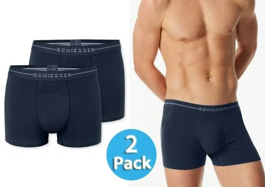 Men's Boxer Briefs SCHIESSER Cotton Flex - admiral blue Men's Boxer Briefs SCHIESSER Cotton Flex - admiral blue