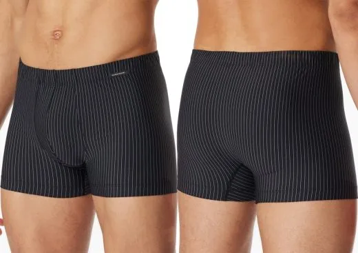 Men's Boxer Briefs SCHIESSER Pure Micro - black striped Men's Boxer Briefs SCHIESSER Pure Micro - black striped