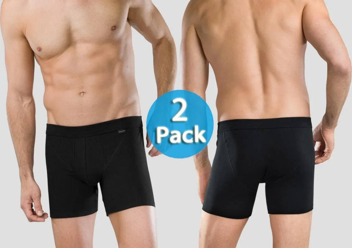 Shorts Schiesser Authentic 2-Pack - black Shorts Schiesser Authentic 2-Pack - black
