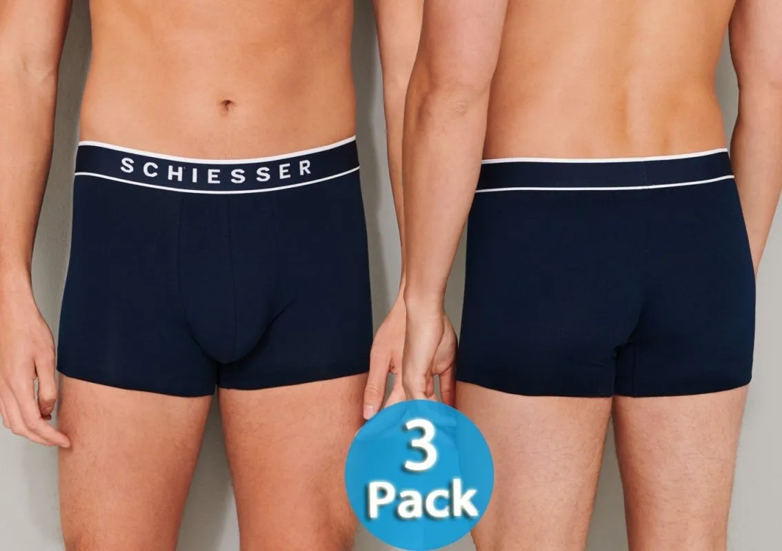 3er Pack Herren Shorts SCHIESSER 95/5 - dunkelblau 3er Pack Herren Shorts SCHIESSER 95/5 - dunkelblau