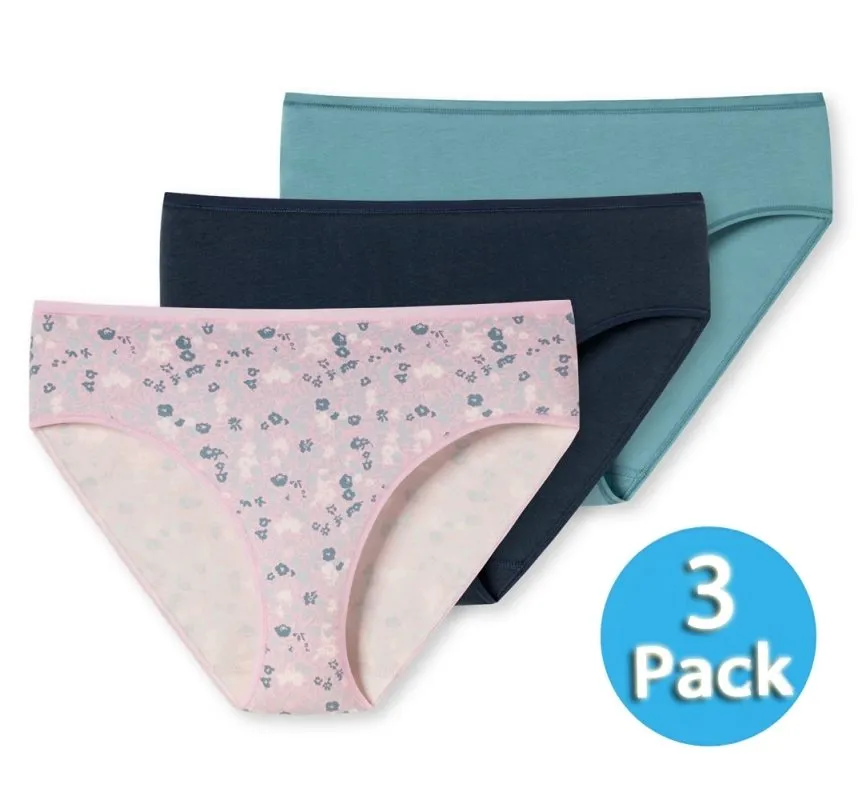 3er-Pack Damen Slip SCHIESSER 95/5 - blaugrau zartrosa dunkelblau 3er-Pack Damen Slip SCHIESSER 95/5 - blaugrau zartrosa dunkelblau