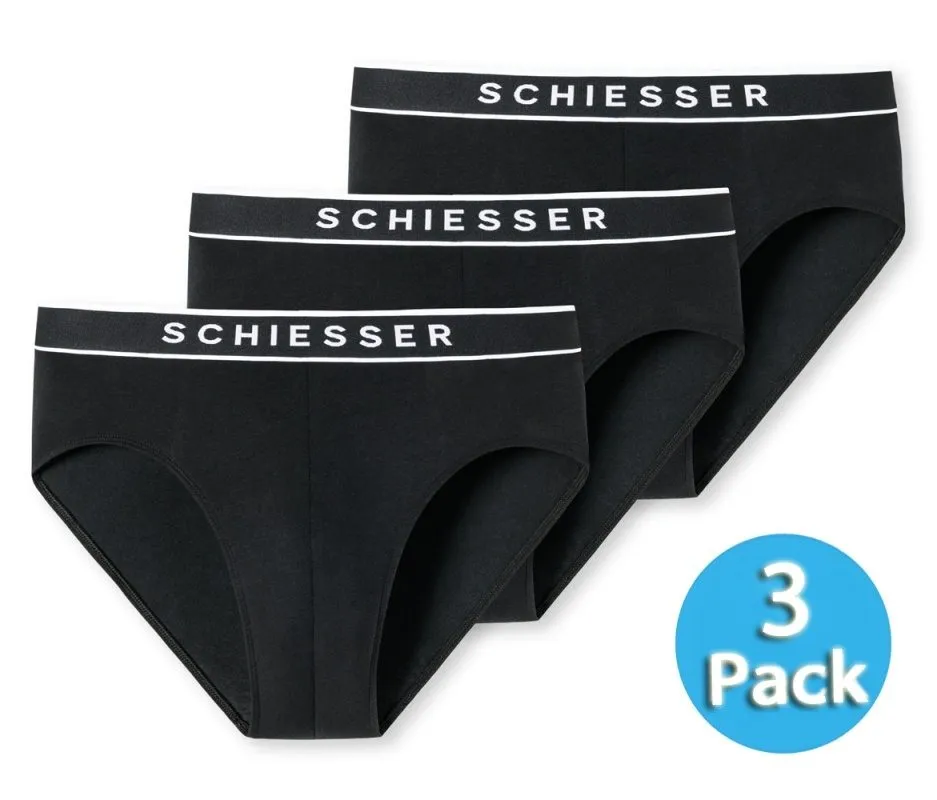 3er Pack Herren Rio-Slips SCHIESSER 95/5 - schwarz 3er Pack Herren Rio-Slips SCHIESSER 95/5 - schwarz
