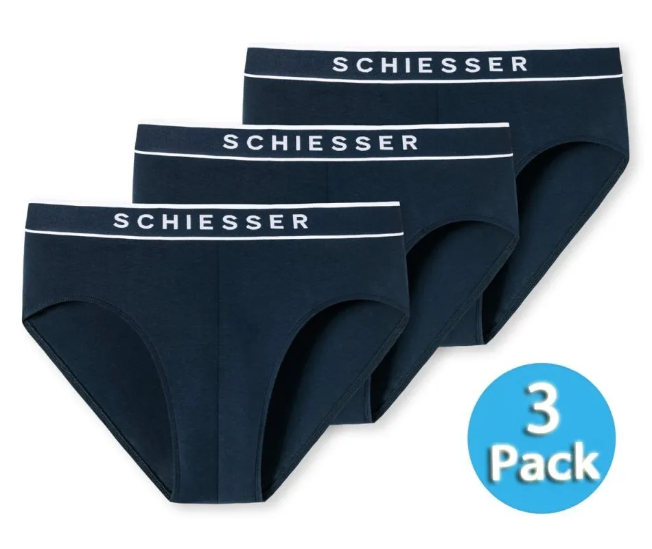 3er Pack Herren Rio-Slips SCHIESSER 95/5 - dunkelblau 3er Pack Herren Rio-Slips SCHIESSER 95/5 - dunkelblau