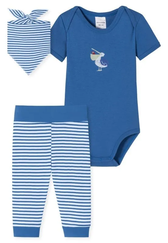 Baby Jungen Set Body+Hose+Halstuch Schiesser Natural Love Baby Jungen Set Body+Hose+Halstuch Schiesser Natural Love