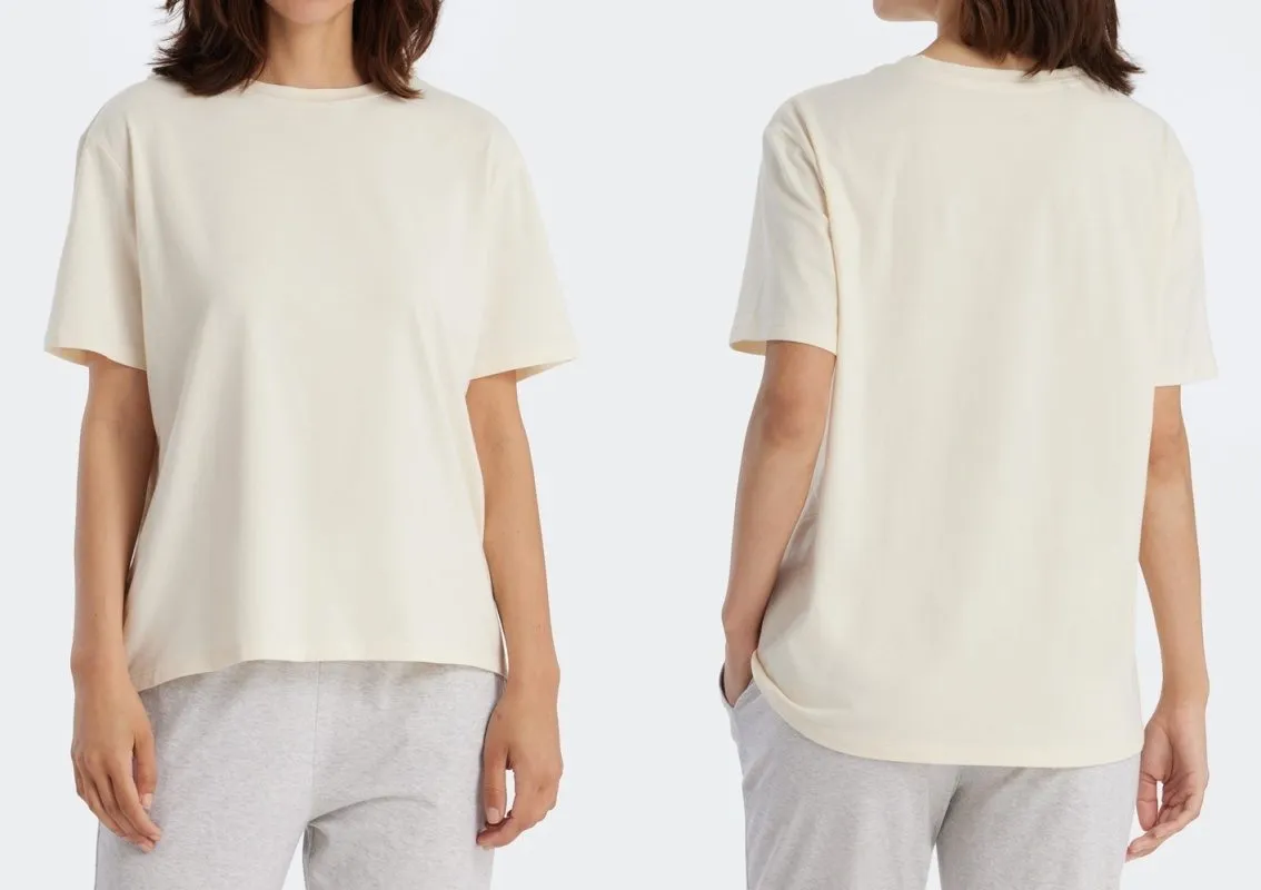 Ladies T-Shirt SCHIESSER Mix & Relax - cream Ladies T-Shirt SCHIESSER Mix & Relax - cream
