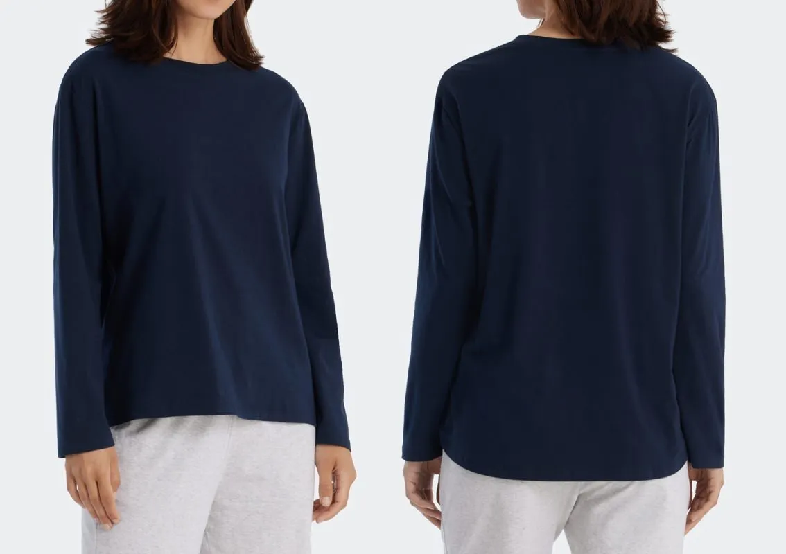 Damen Langarmshirt SCHIESSER Mix & Relax - dunkelblau Damen Langarmshirt SCHIESSER Mix & Relax - dunkelblau