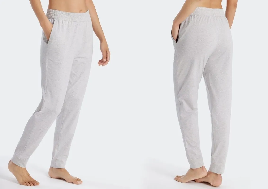Ladies Casual Trousers Long Schiesser Mix & Relax - mottled gray Ladies Casual Trousers Long Schiesser Mix & Relax - mottled gray