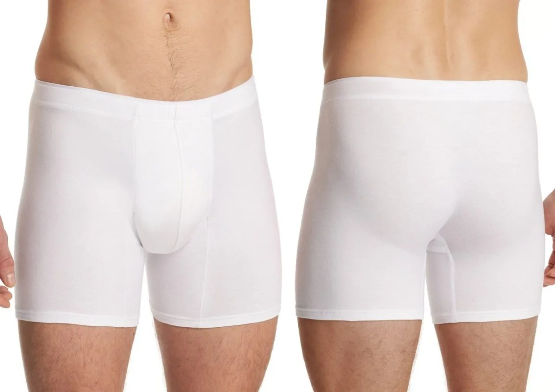 Men's Boxer Briefs SCHIESSER Premium Cotton - white Men's Boxer Briefs SCHIESSER Premium Cotton - white