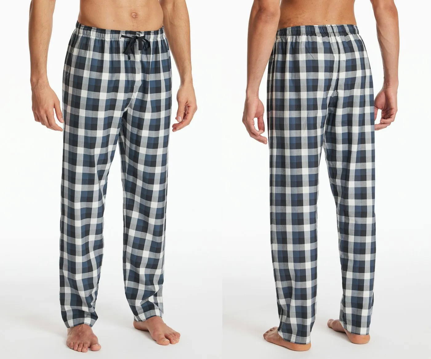 SCHIESSER Men's Long Pyjama Bottoms Mix+Relax Checkered - Multicoloured