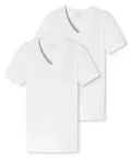 2er Pack Herren V-Shirt 1/2 SCHIESSER 95/5 - weiß – Ansicht 3