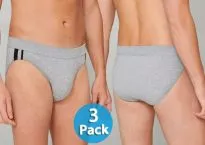 3-Pack of Men's Rio Briefs SCHIESSER 95/5 - heather gray