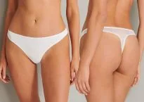 Damen String Schiesser Invisible Lace - weiß
