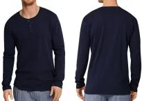 Men's Long Sleeve T-shirt Schiesser Mix & Relax - dark blue