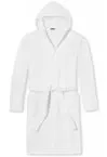 Women's Bathrobe with hood SCHIESSER Essentials - white – view 3