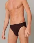 SCHIESSER Herren Supermini Long Life Soft - rot-schwarz gestreift – Ansicht 2