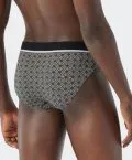 3er Pack Herren SCHIESSER Rio-Slip 95/5 - 2x schwarz 1x braun gemustert – Ansicht 3