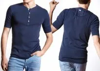 Männer Shirt Kurzarm SCHIESSER REVIVAL Karl-Heinz - dunkelblau
